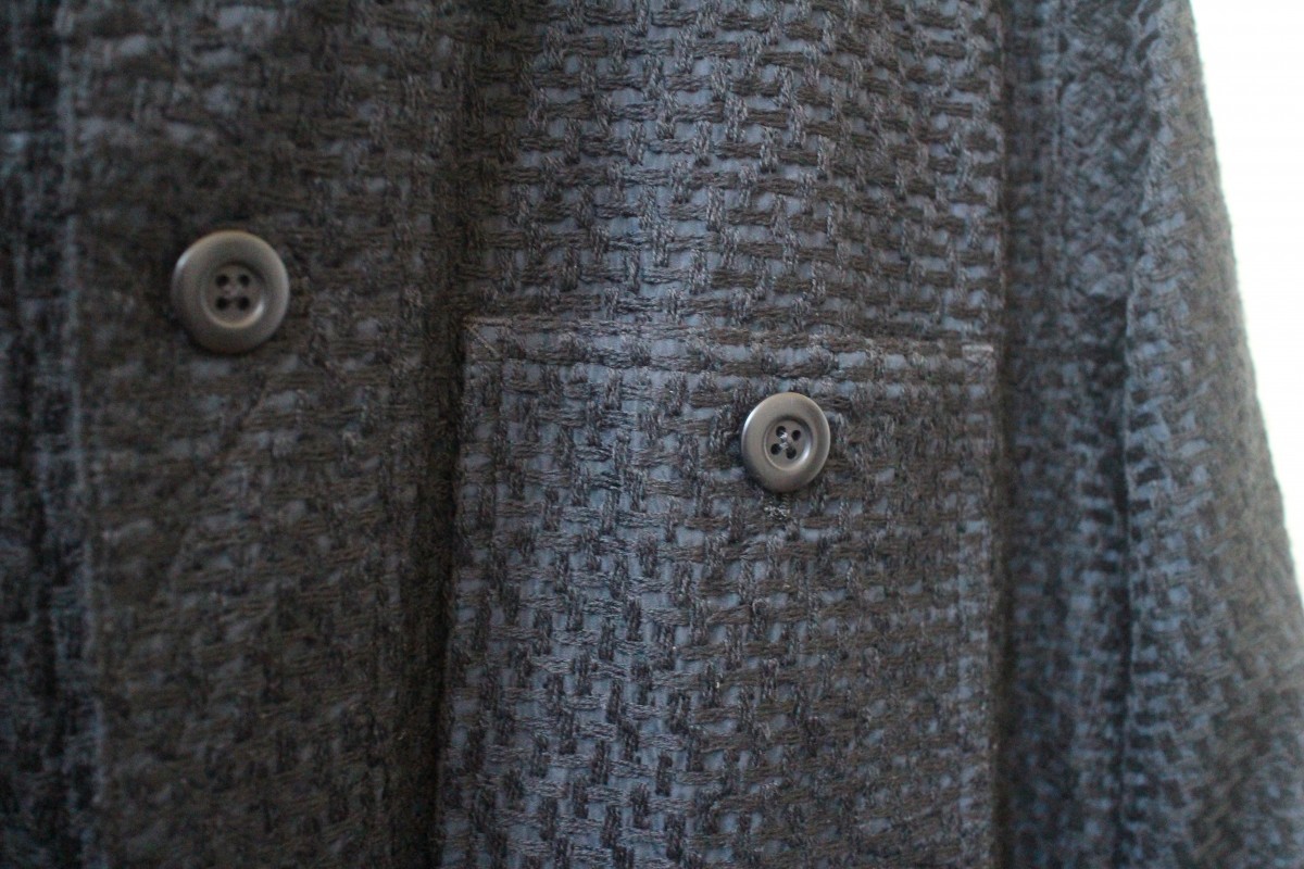 Ts(S) - coverall coat with black overstitch and corduroy collar sz5 - 6