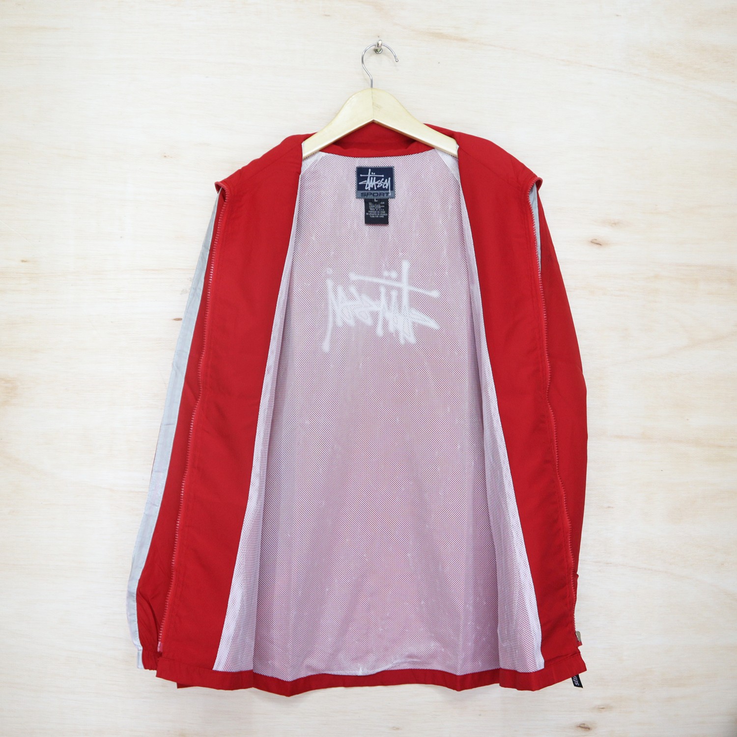 Stüssy Vintage 90s STUSSY SPORT Big Logo Embroidered Windbreaker