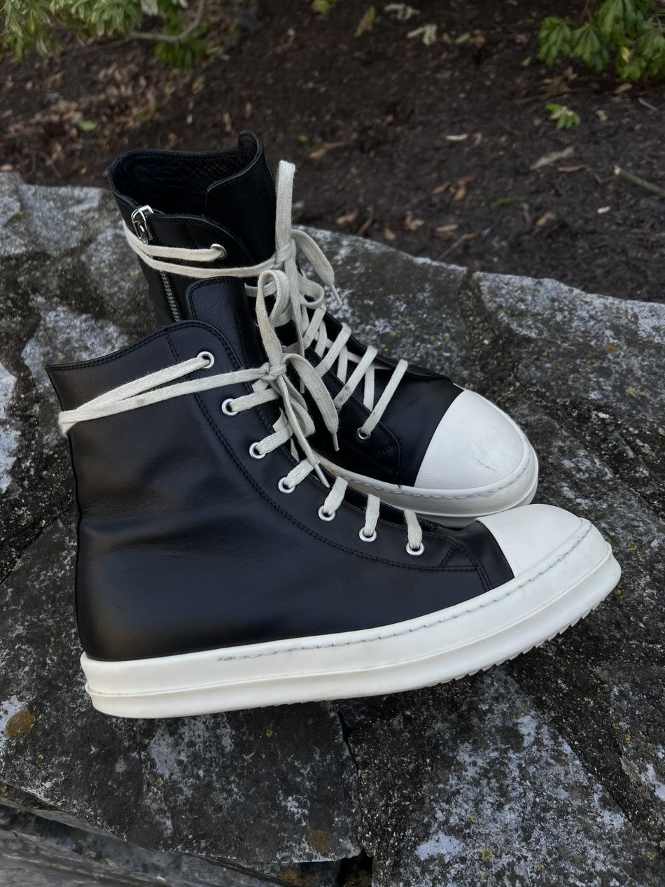 Rick Owens Rick Owens Mainline Hi-Top Leather Ramones (43) | xwalles |  REVERSIBLE