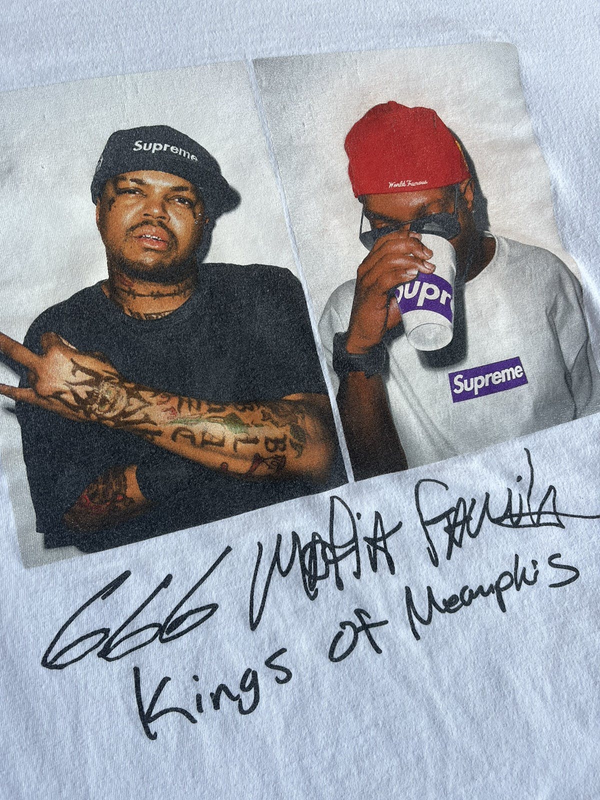 Supreme Three Six Mafia Tee FW12 White 3 6