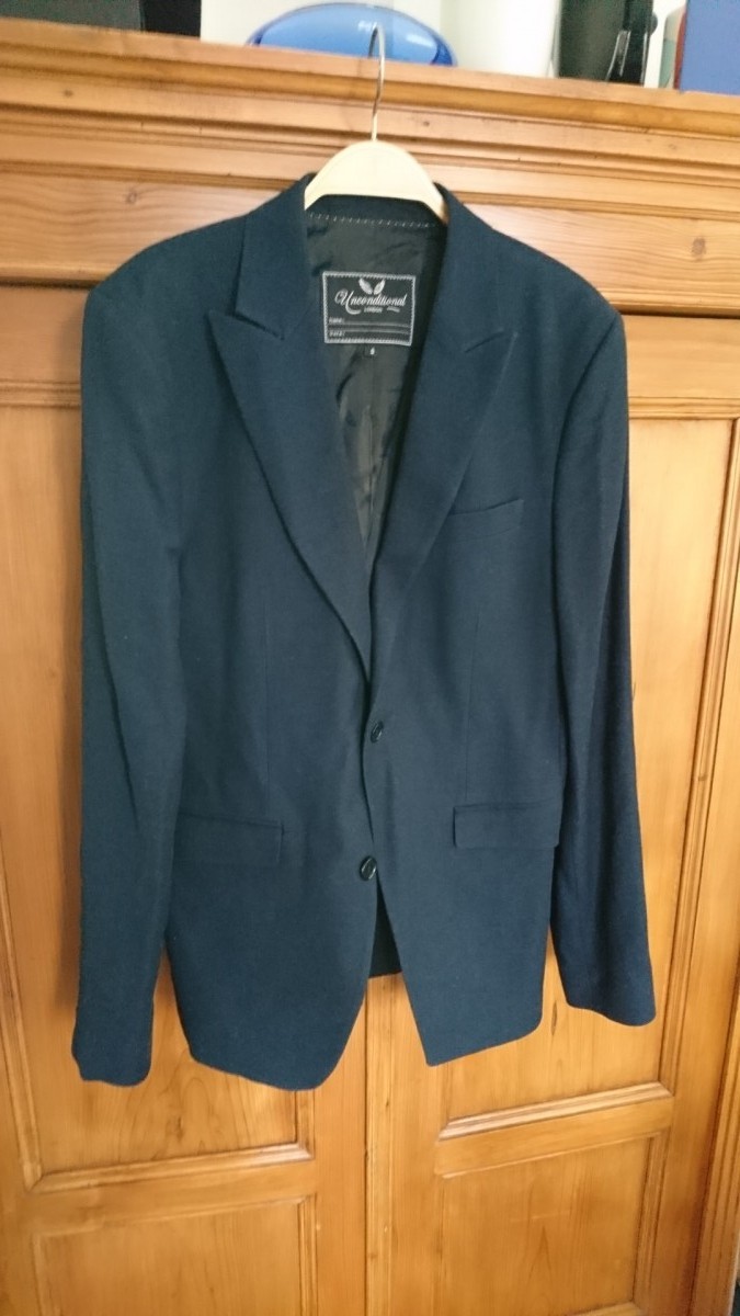 Unconditional - Blue Cotton - Wool Blend Blazer Jacket Size Small / EU46 - 2