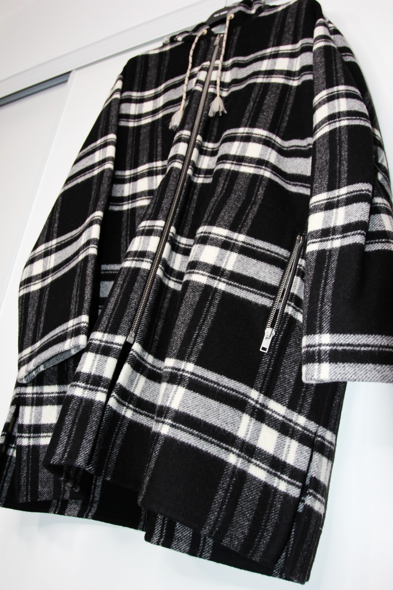 BNWT AW18 MARNI TARTAN PLAID BLACK HOODED OVERCOAT 52 - 5