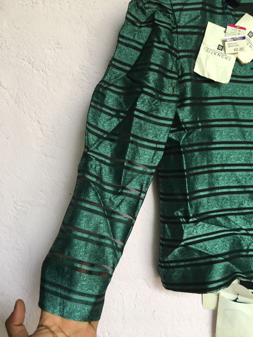 Givenchy Tweed silk sating Women green Jackets - 5