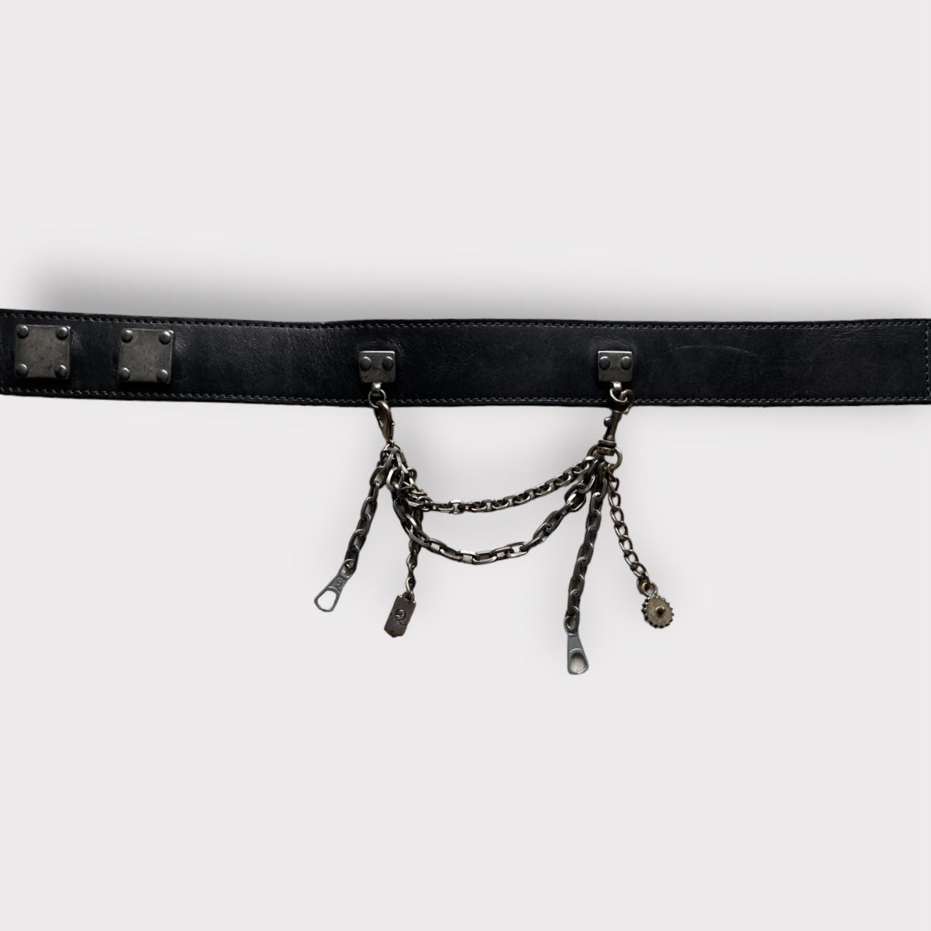 Alexander McQueen Double Buckle Chains Belt - 3