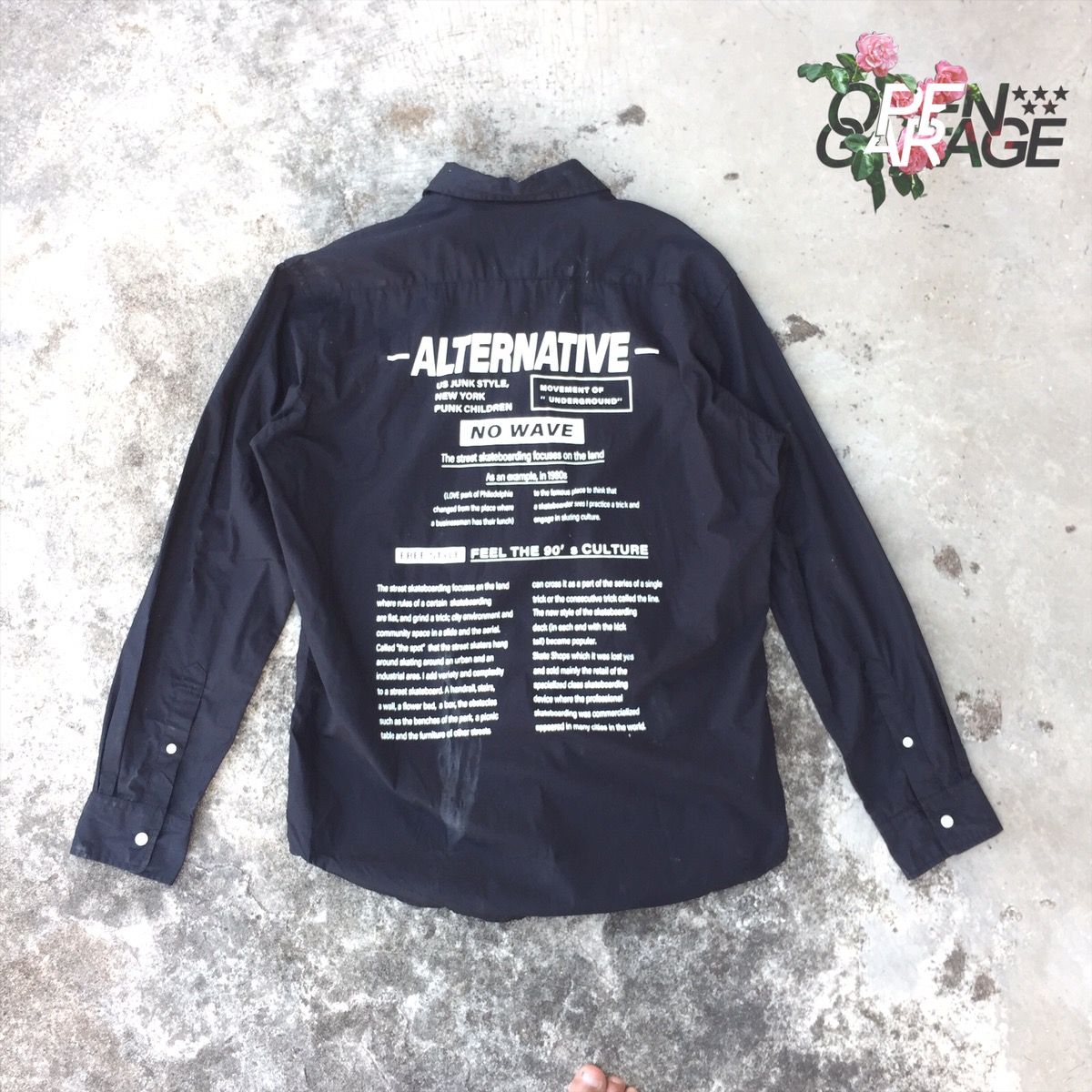 Archival Clothing - No Wave cult 80s by CREATION CUBE Button Up Long Sleeve - 1