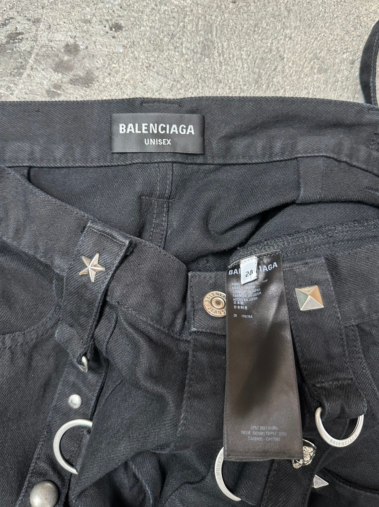 Balenciaga 22SS Runway Black Raver Jeans - 6