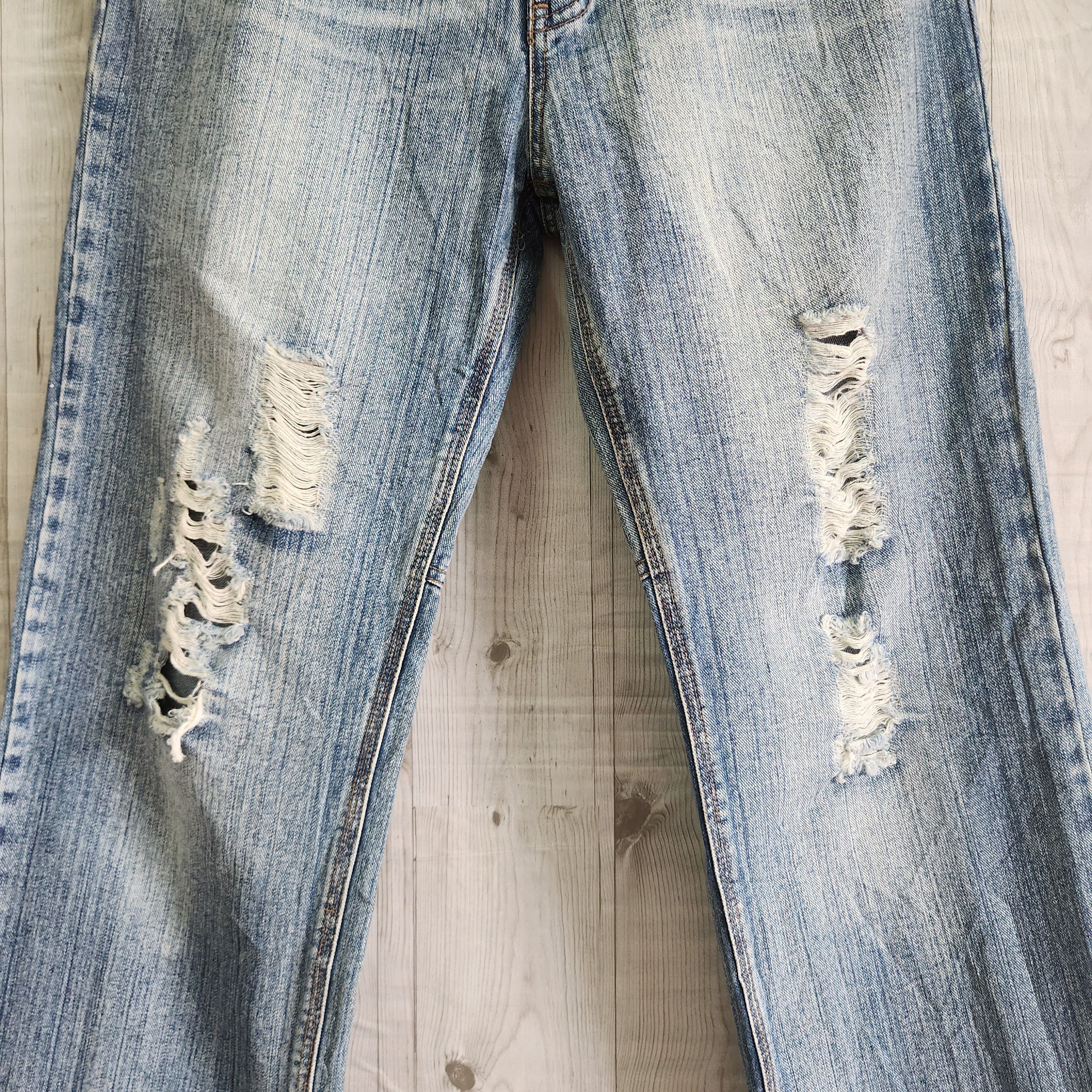 Sky Bomber Japan Blue Denim Ripped Jeans - 12