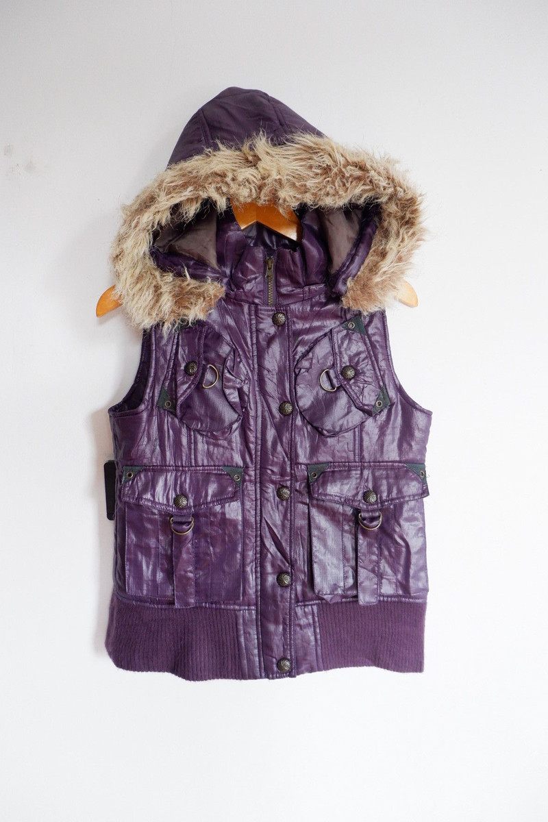 Fur Hoodie Lakish Girl Vest Jacket - 1