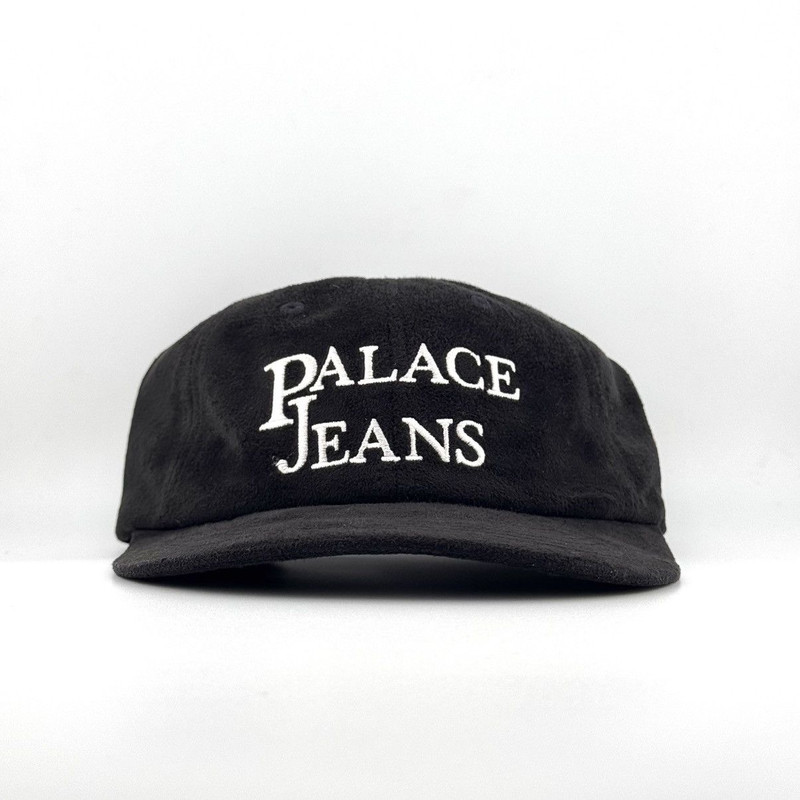 Palace Jeans PJ’s 6 Panel Black Suede Cap Unstructured Hat - 1