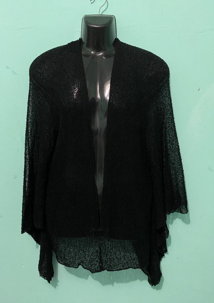 Cardigan - MALAIKA RAYON CROCHET NETTING WRAPPED CARDIGAN - 1
