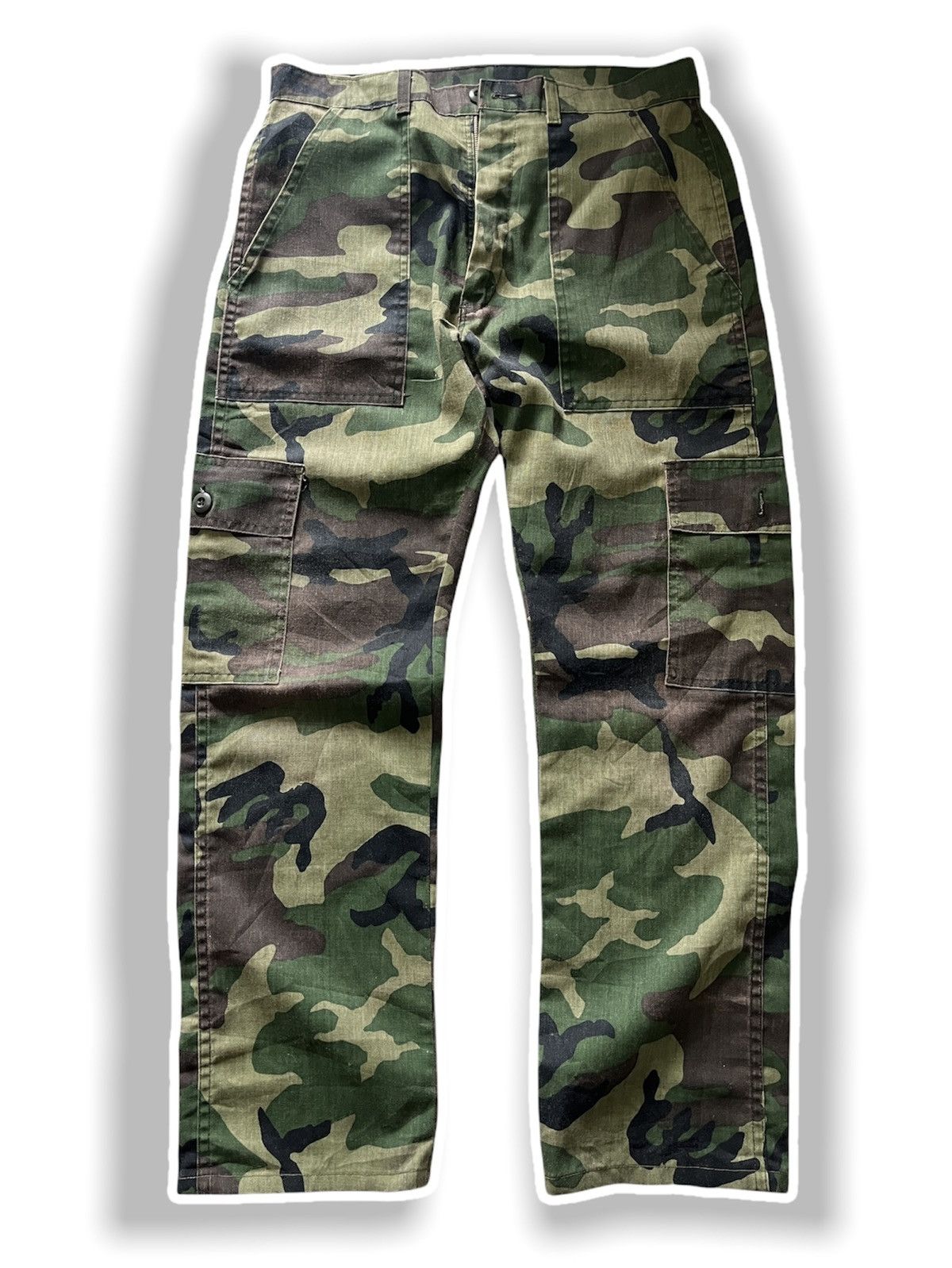 VINTAGE USA MILITARY ARMY CARGO PANTS CAMO 1980s - 12