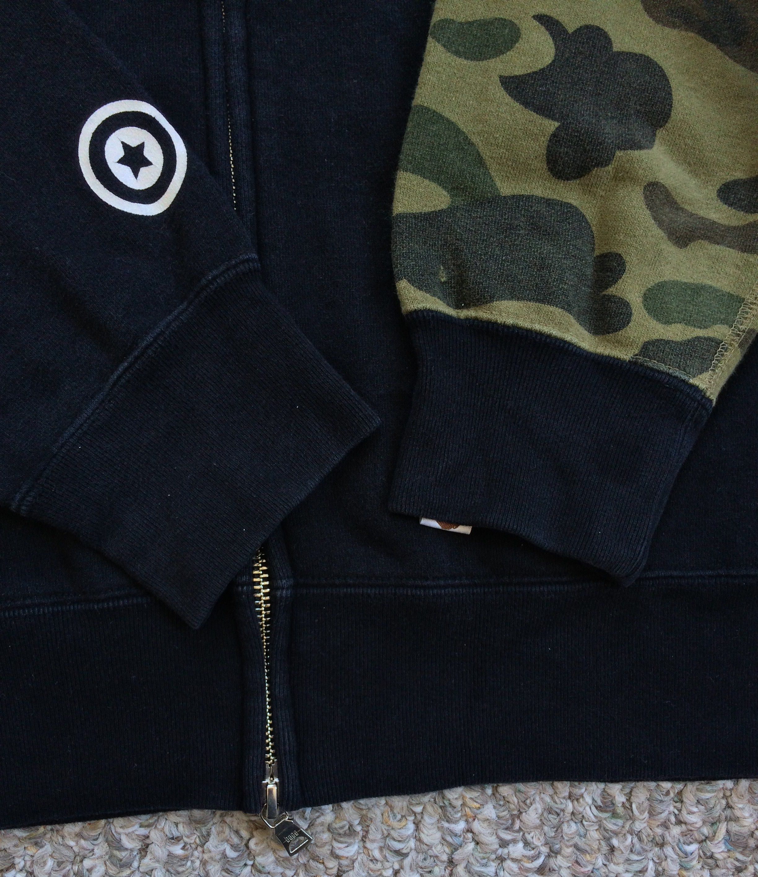 OG Bathing Ape Black Camo Shark Hoodie - 6