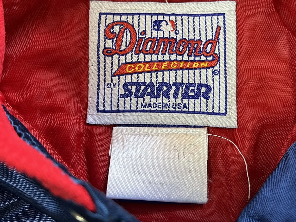 Bomber Satin Jacket Starter Diamond Vintage 1990s MLB Jacket - 7