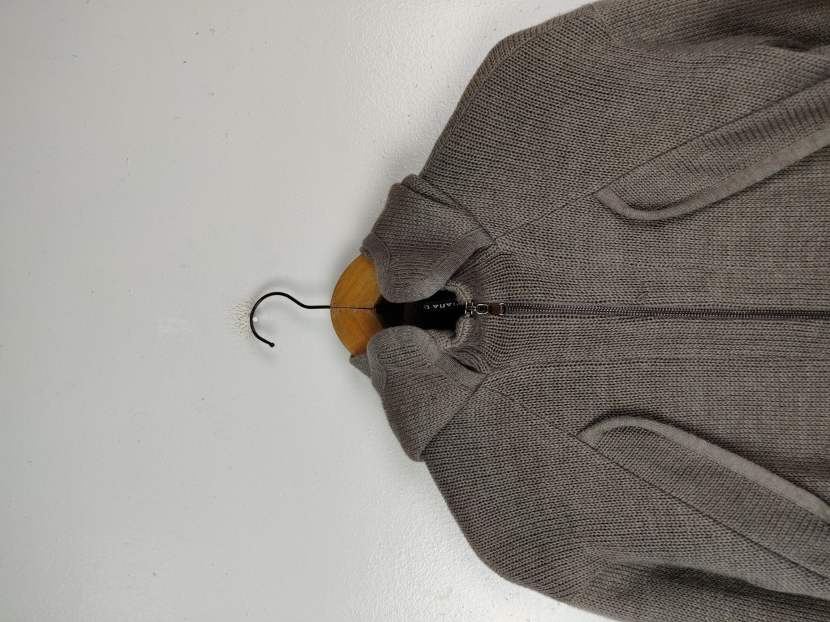 Italian Designers - Liviana Conti Italy Long Coat Wool Hoodie Jacket - 3