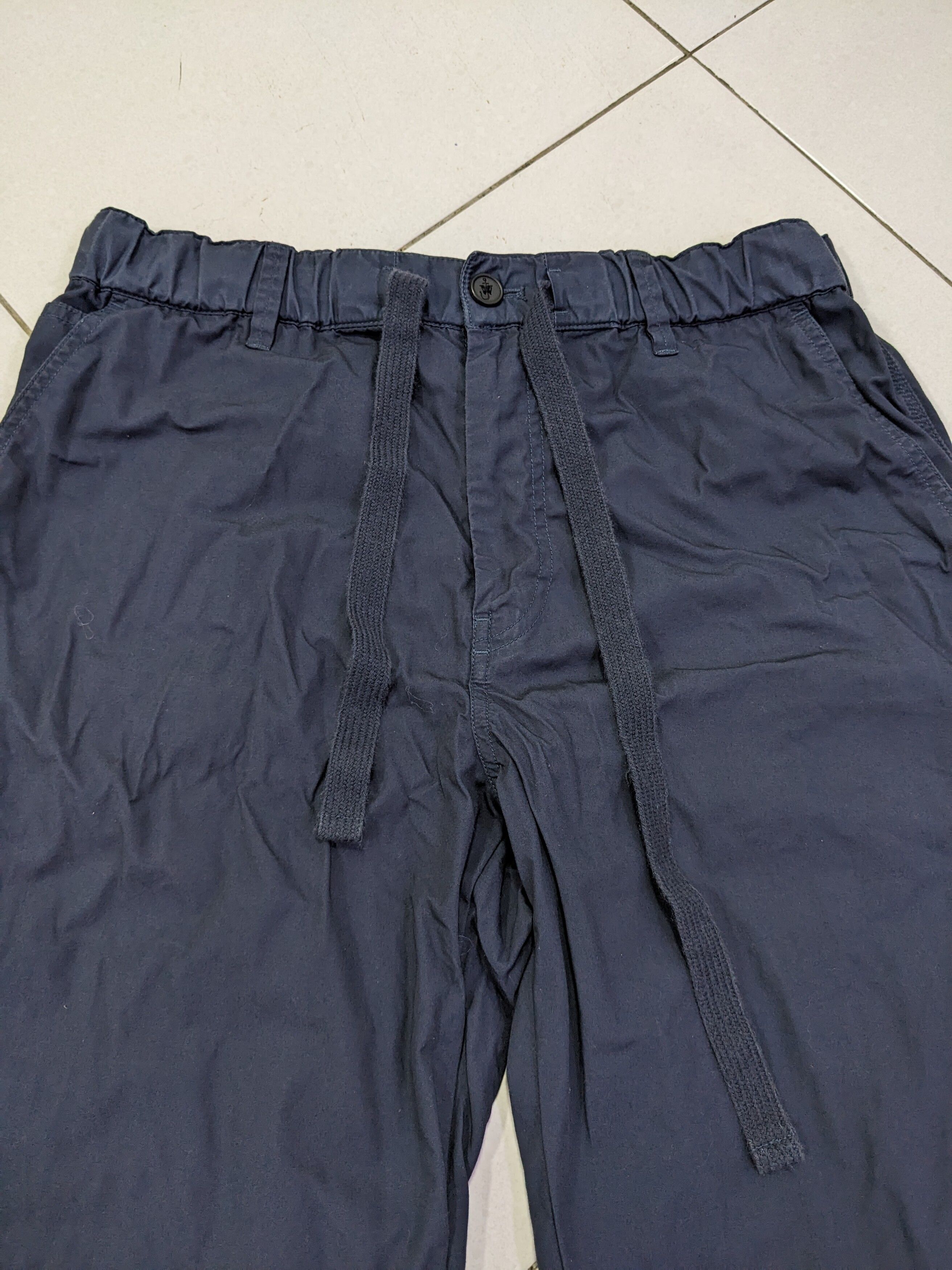 Uniqlo JW Anderson Casual Pants Drawstring Navy Blue - 2