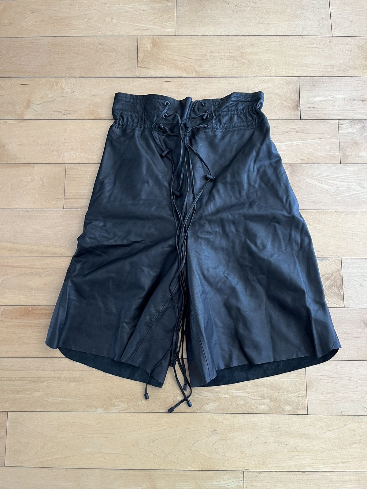 NWT - The Mannei Leather Aydoun Shorts - 1