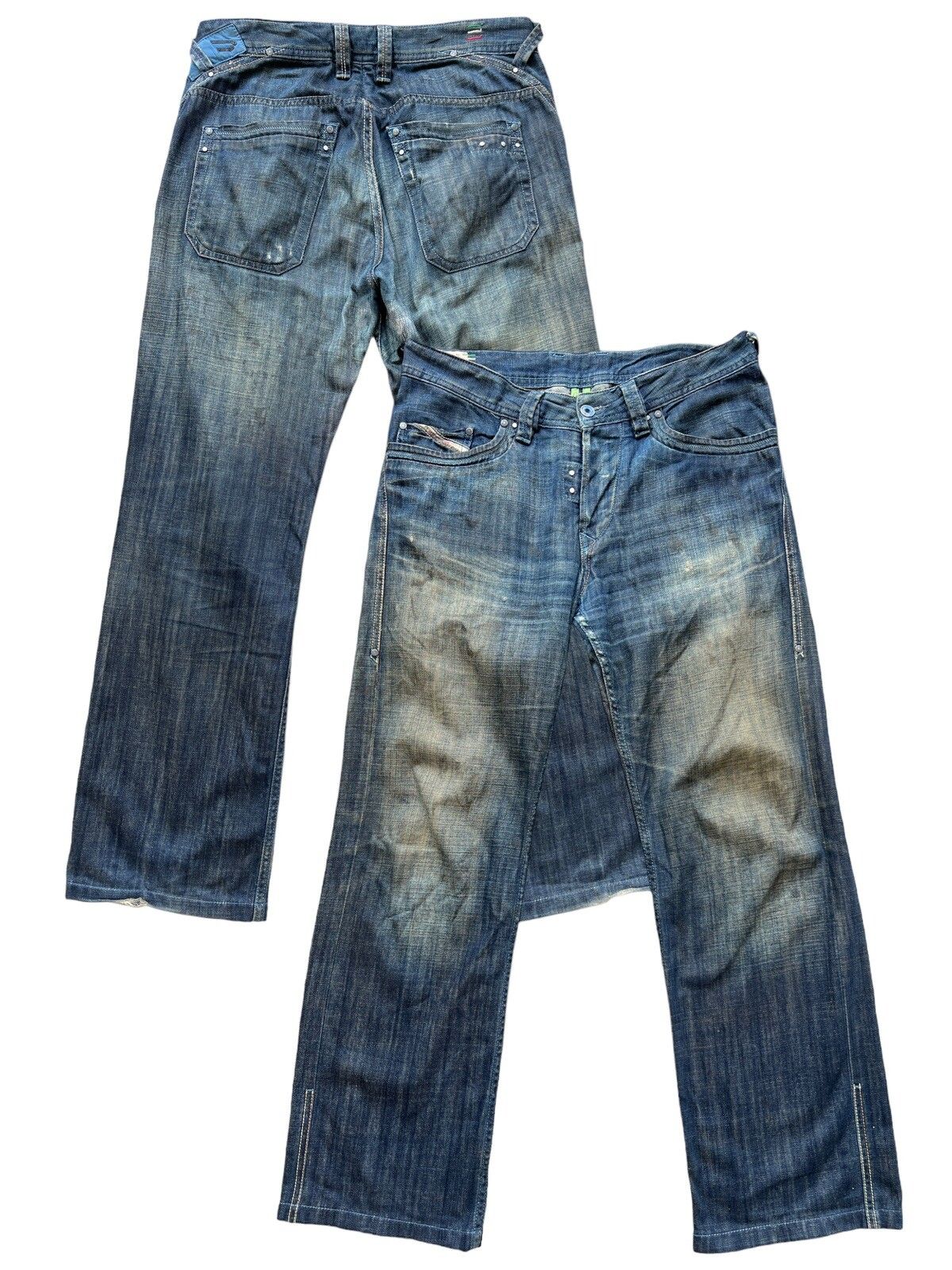 Vintage Diesel Industry Distressed Denim Jeans 34x30 - 1