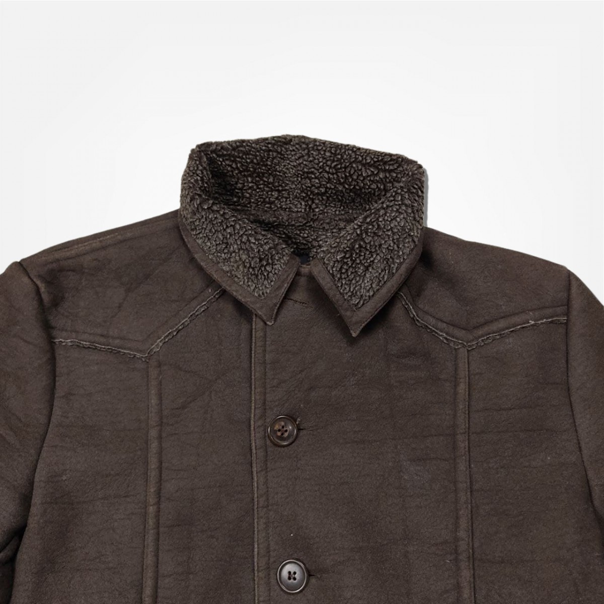 Kansai Yamamoto - Kansai Jeans Yamamoto Japan Sherpa Shearling Jacket Coat - 4