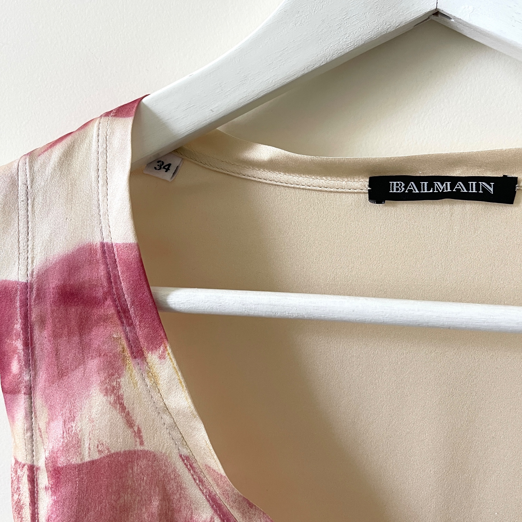Balmain Balmaim trashed American Flag Tank Top | avviivva