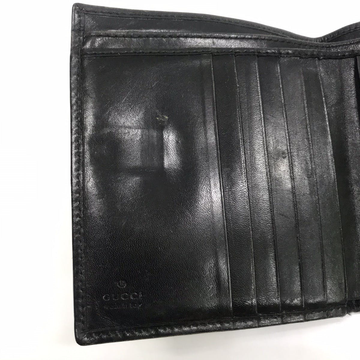 Vintage Gucci Black Monogram Clipper Wallet - 8