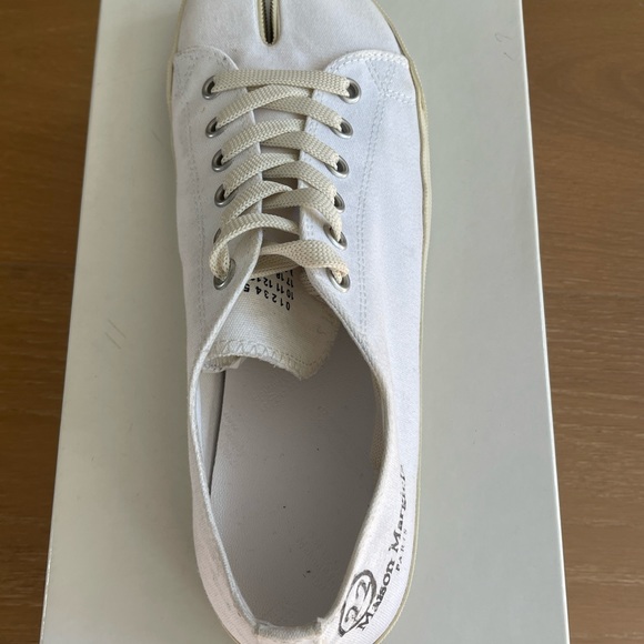 EUC - Maison Margiela White Tabi Canvas Sneakers Sz 44 (US/11) - 6