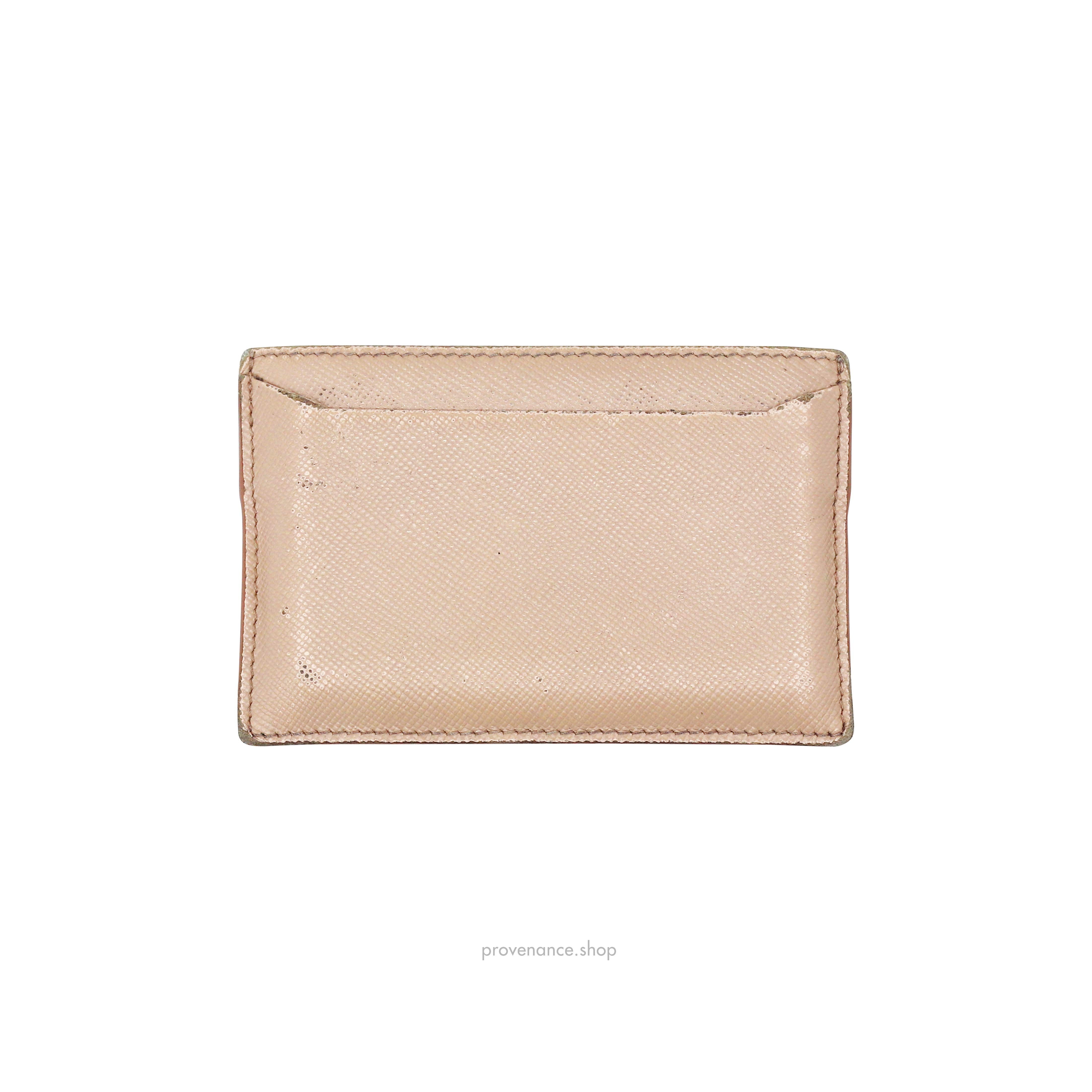 BOX   Prada Card Holder - Powder Pink Saffiano Leather - 3