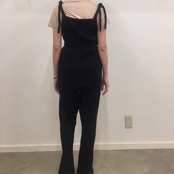 Baserange cepha jumpsuit black cotton rib - 5