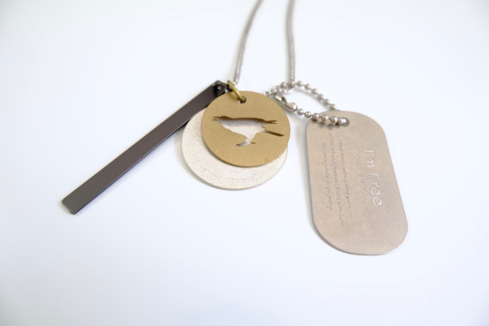 Yohji S'YTE Dog Tag Necklace - ehtersono | REVERSIBLE