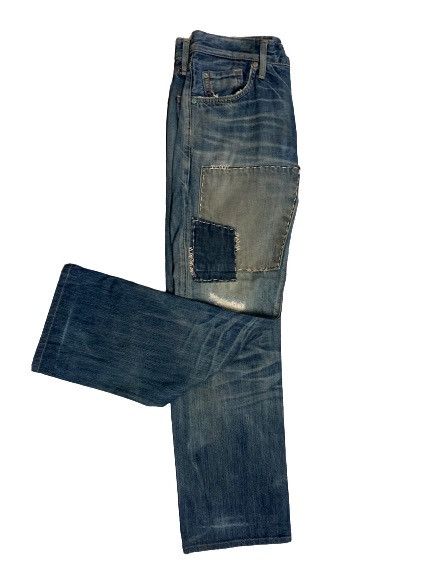 Rare‼️Edwin Distressed Patchwork Denim Jeans - 3