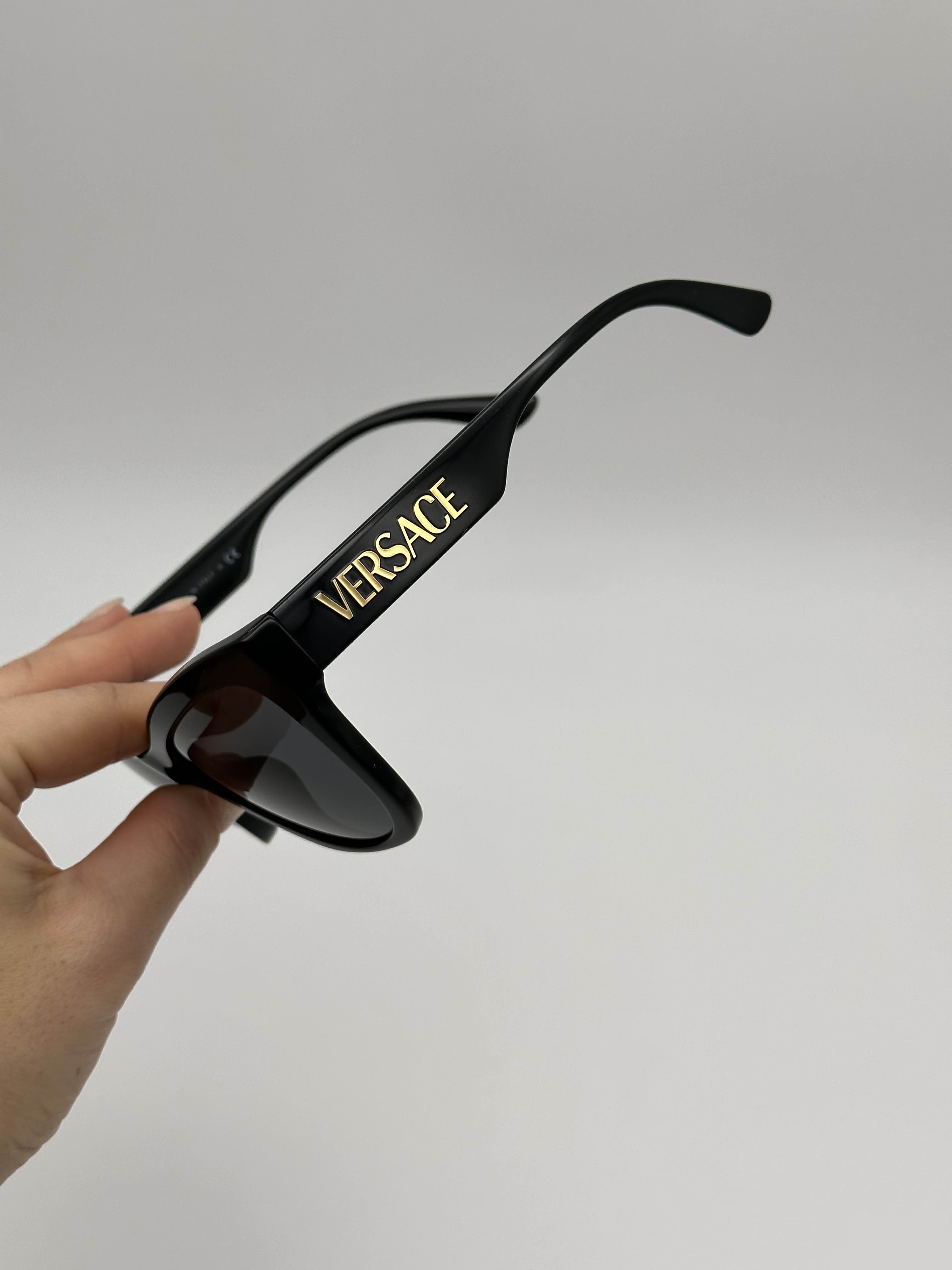 BRAND NEW VERSACE VE4417U GB1/87 Black/Dark Grey Cat Eye Women Sunglasses - 2