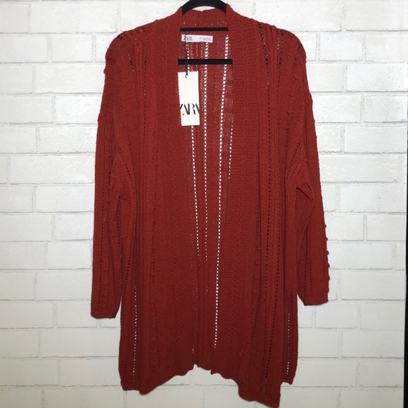 Zara Oversized Texture Weave Knit Cardigan - 4