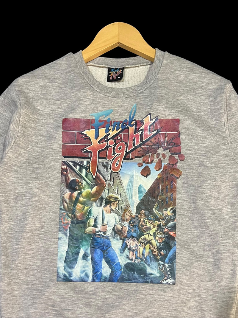 Archival Clothing - VTG 90s FINAL FIGHT VIDEO GAMES IRON ON LOGO SWEATSHIRT - 1