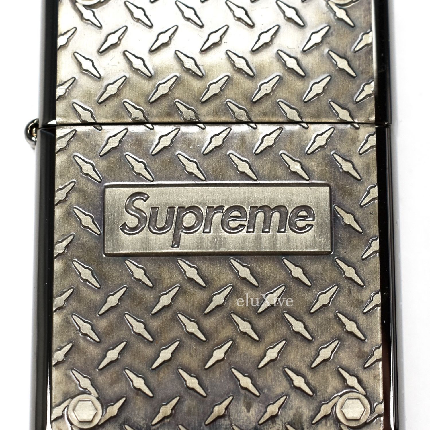 Supreme Box Logo Diamond Plate Lighter DS - 4