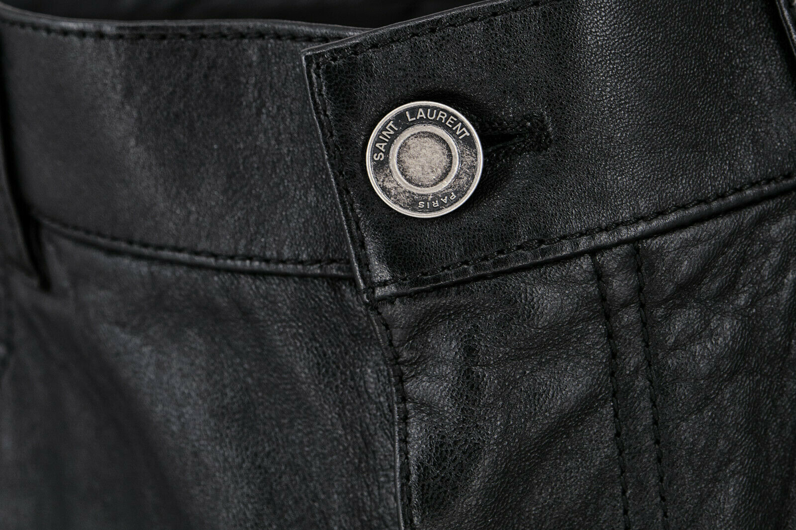 Brand New Saint Laurent Paris Slim Fit Studded Leather Pants 48IT,  3790$ - 11