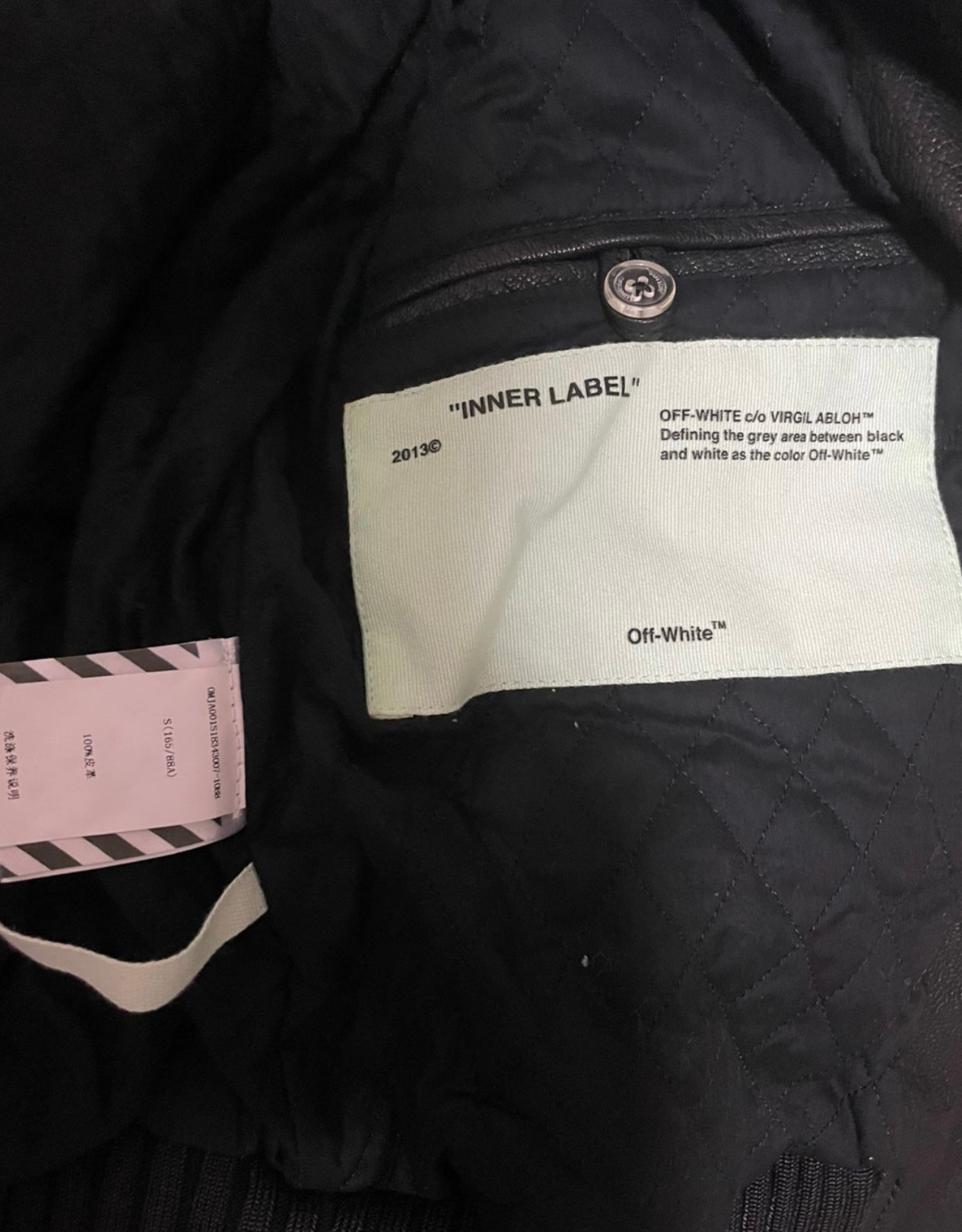 Off-white A2 Lambskin Leather Jacket S - 9
