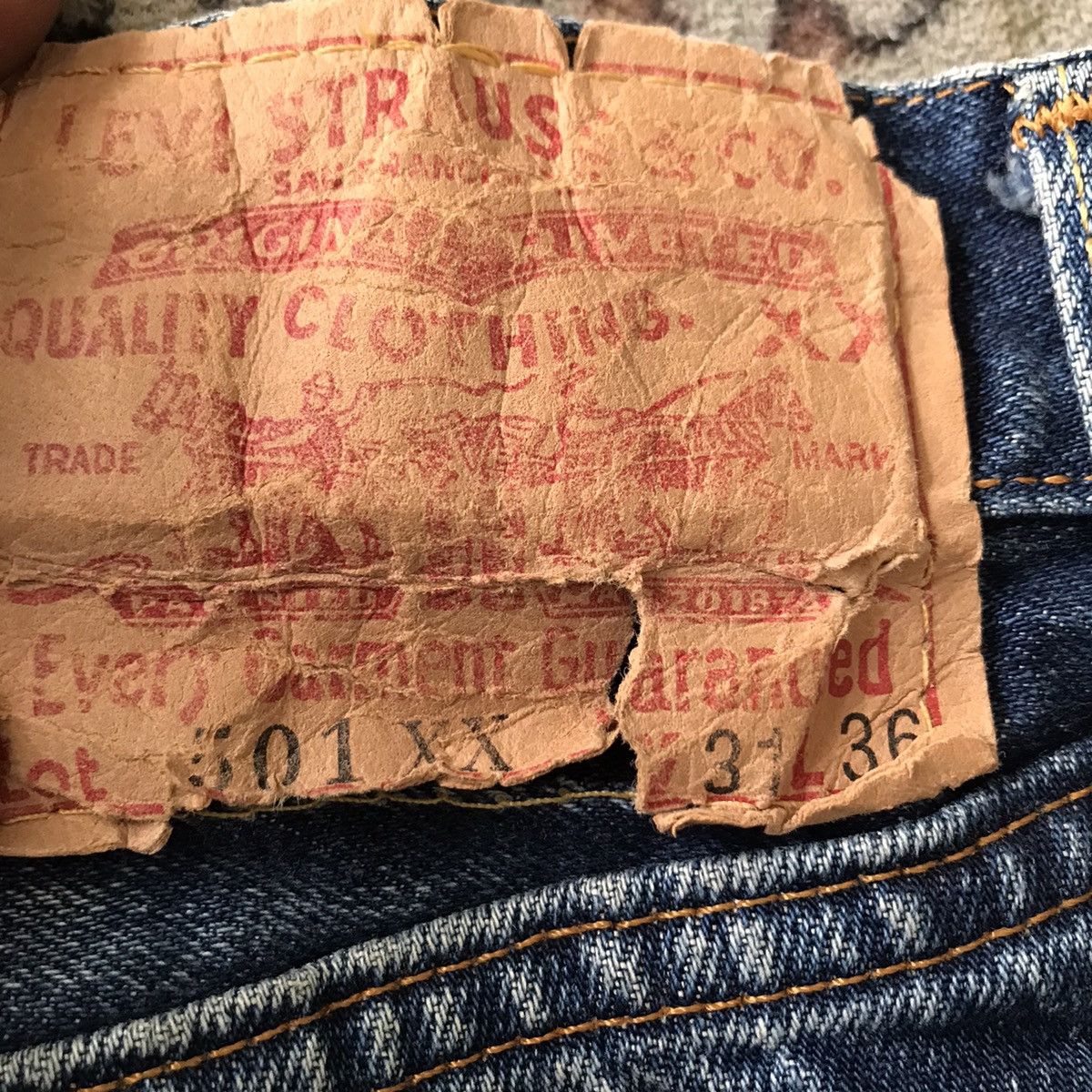 Vintage Levis 501xx Big E Selvedge Jeans Made USA - 22