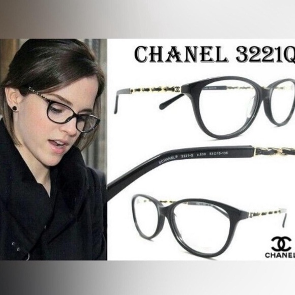 CHANEL 3221-Q C.622 53-15 135 Glasses Frames Chain Detail Logo Italy Emma Watson - 1