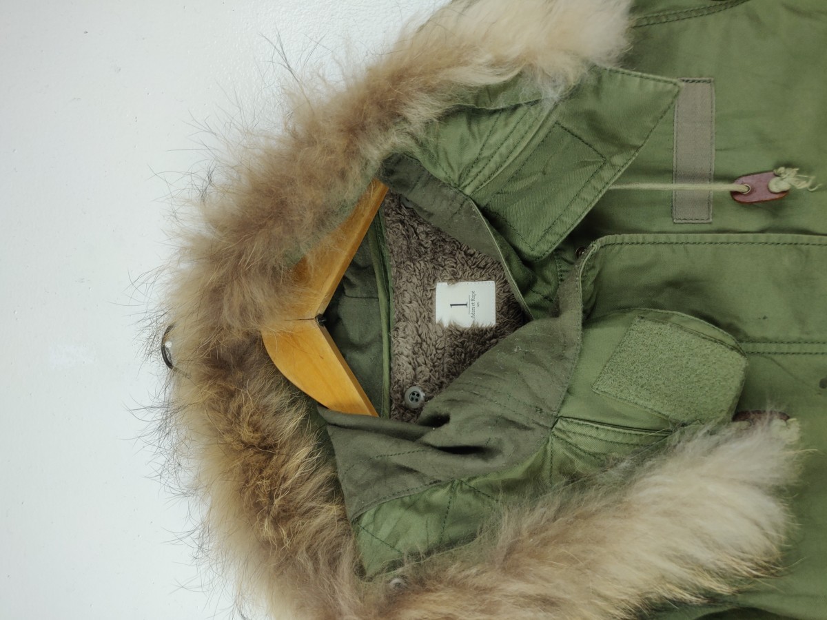 Adam et Rope - Fishtail Parka Long Jacket Fur Hoodie - 2
