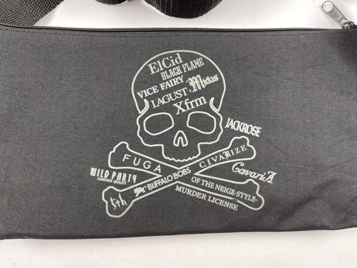 punk style skulls waist bag pouch bag t6 - 2