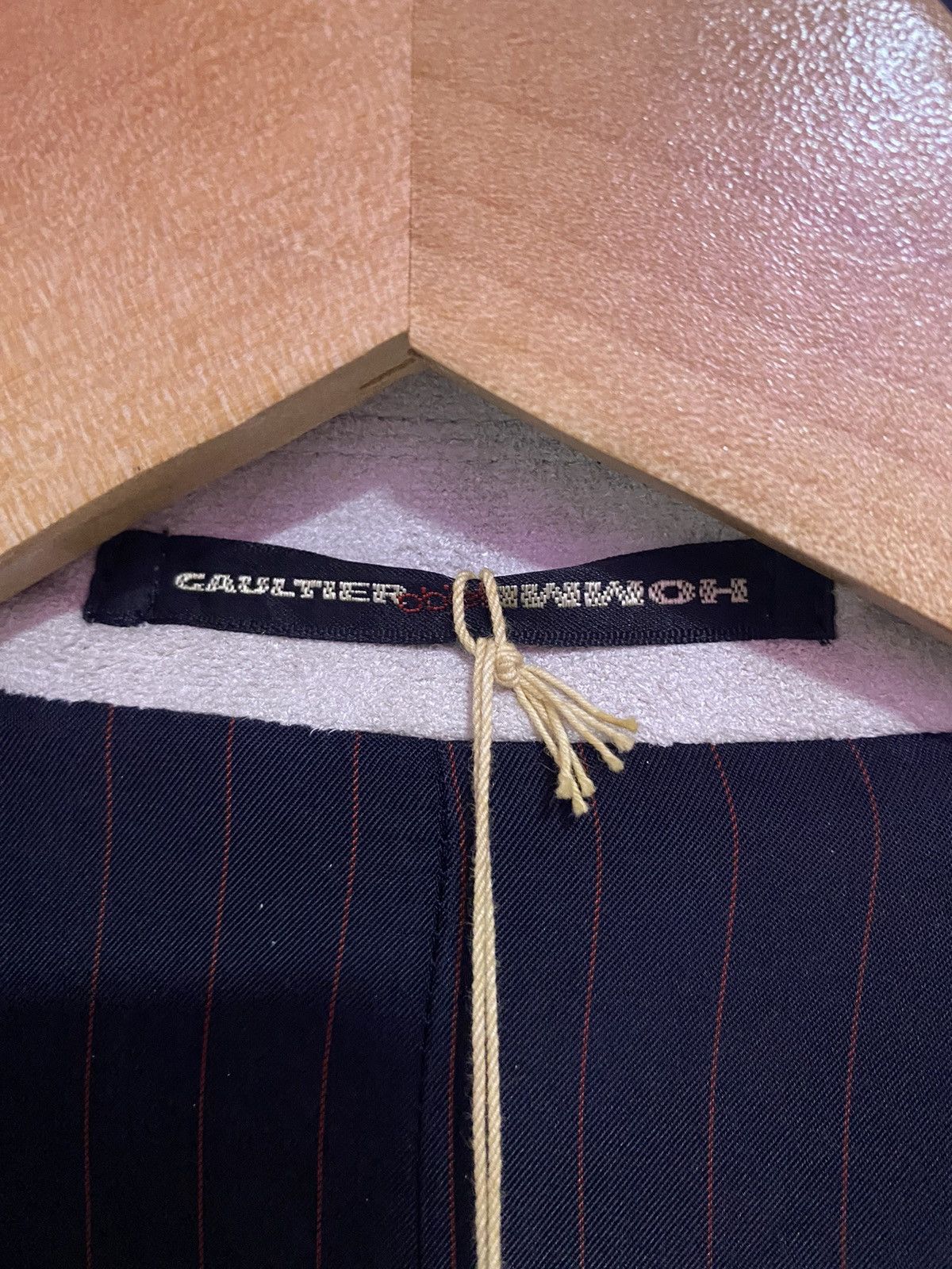 JPG Gaultier Objet Homme Trench Coat Long Jacket Velvet - 10