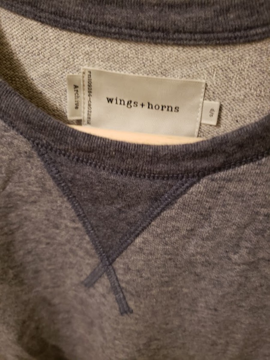 Wings + Horns - Blue Crewneck - S - 2