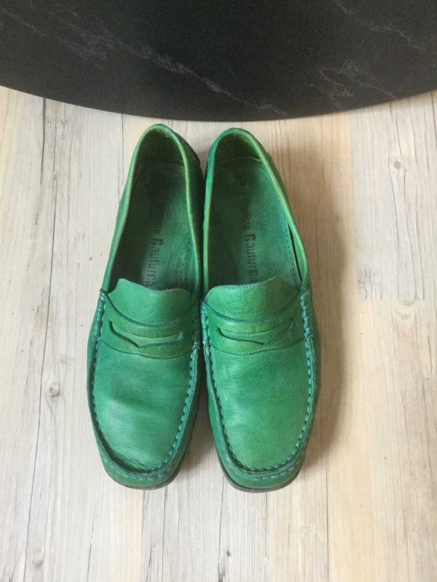 Jean Baptiste Rautureau - Amazing green loafers. Chic look like saint laurent shoes - 1