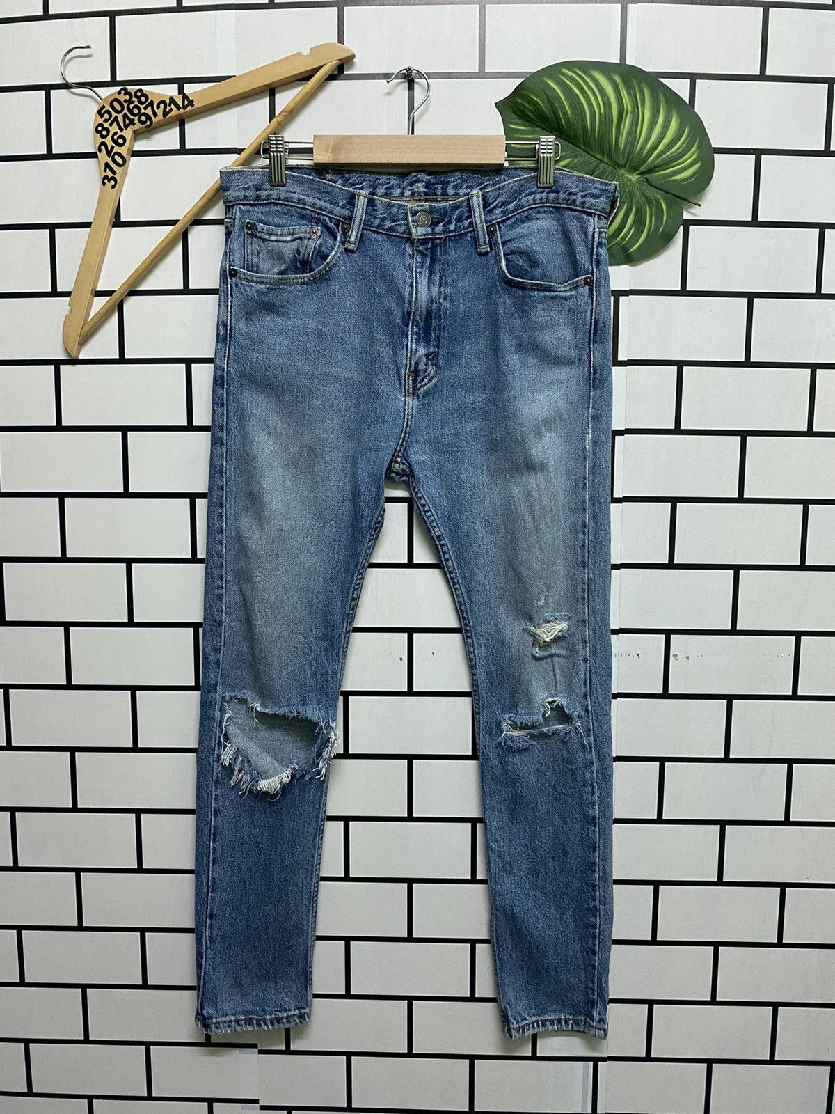 Vintage LEVIS 510 Distressed Super Skinny Jeans -L46 - 1