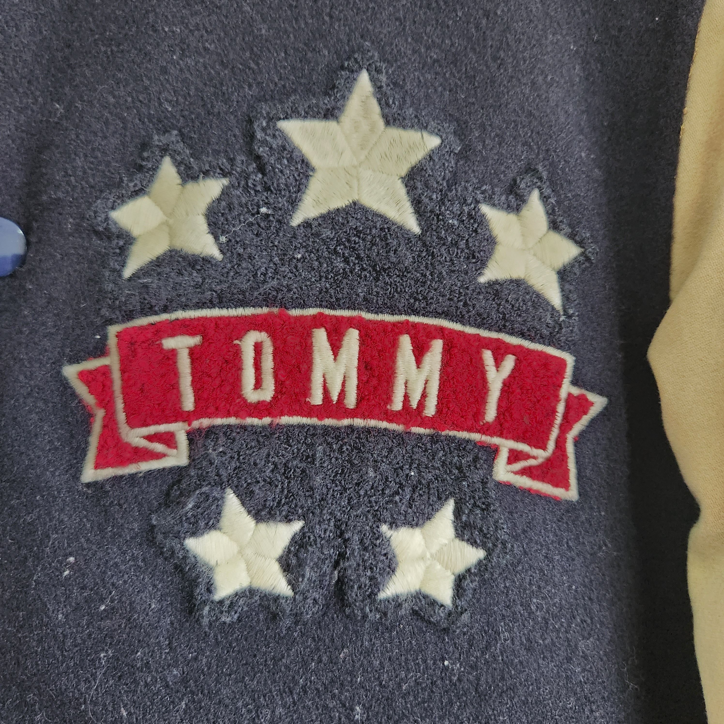 Vintage Y2K Tommy Varsity Jacket Bomber Style With Hoodie - 14