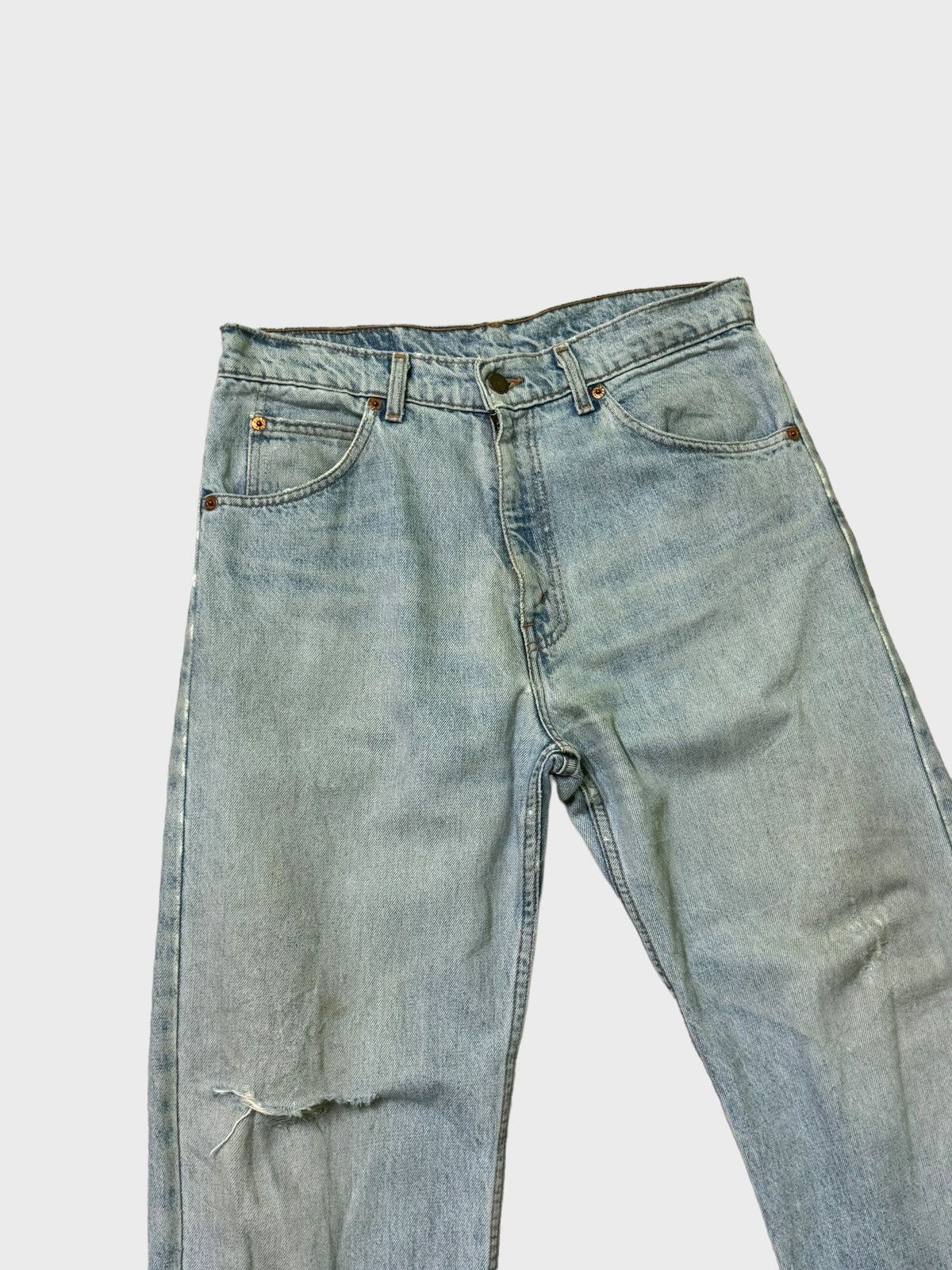 Vintage Levi's 507 Blue Orange Tab Distressed Alter Denims - 4