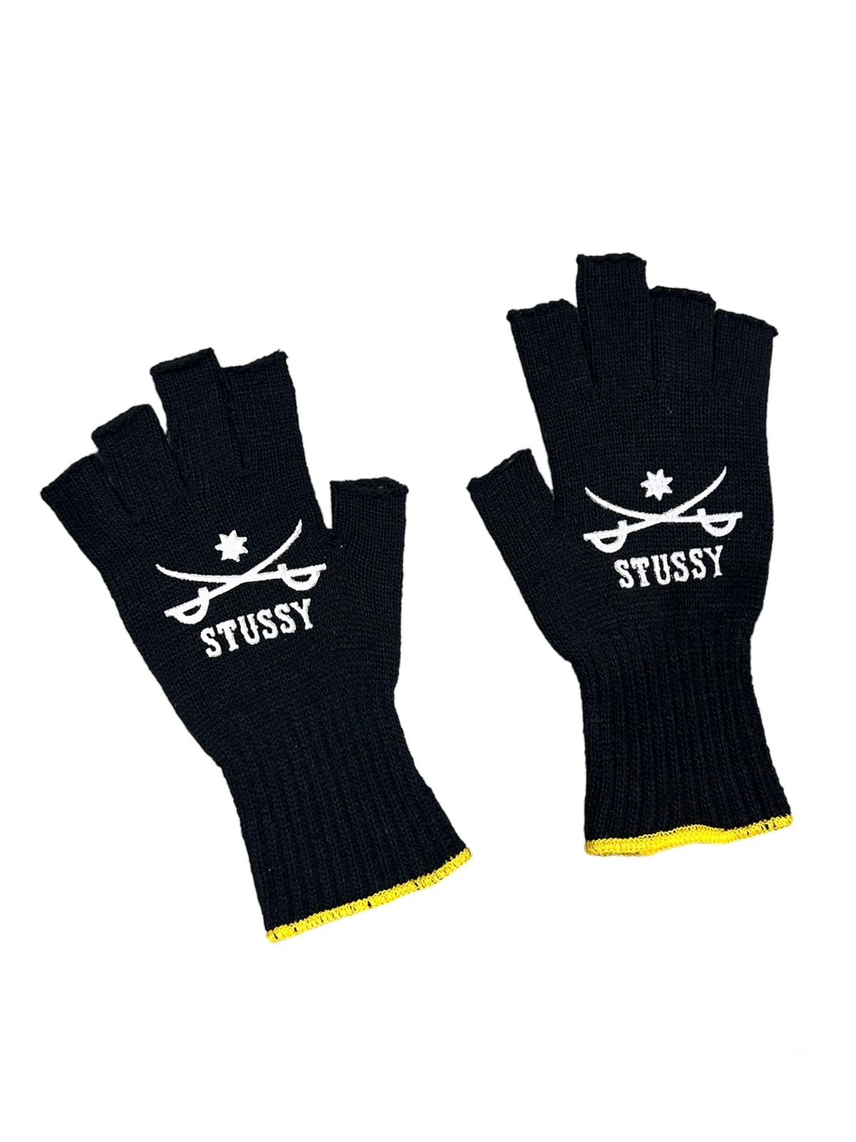 Stussy Sword Fingerless Gloves Black Yellow (Japan Only) - 1