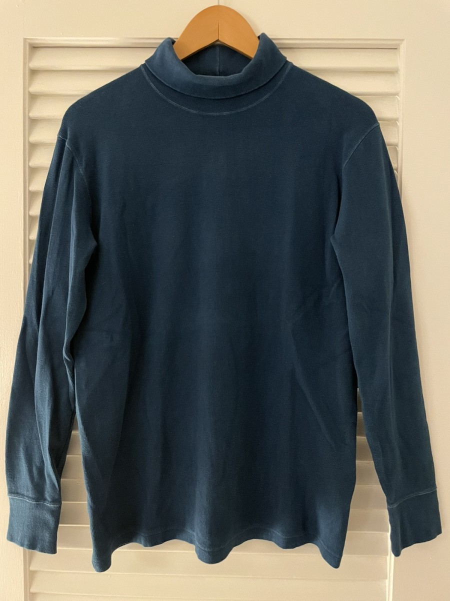 Long Sleeve Indigo Turtle Neck Tee - 4