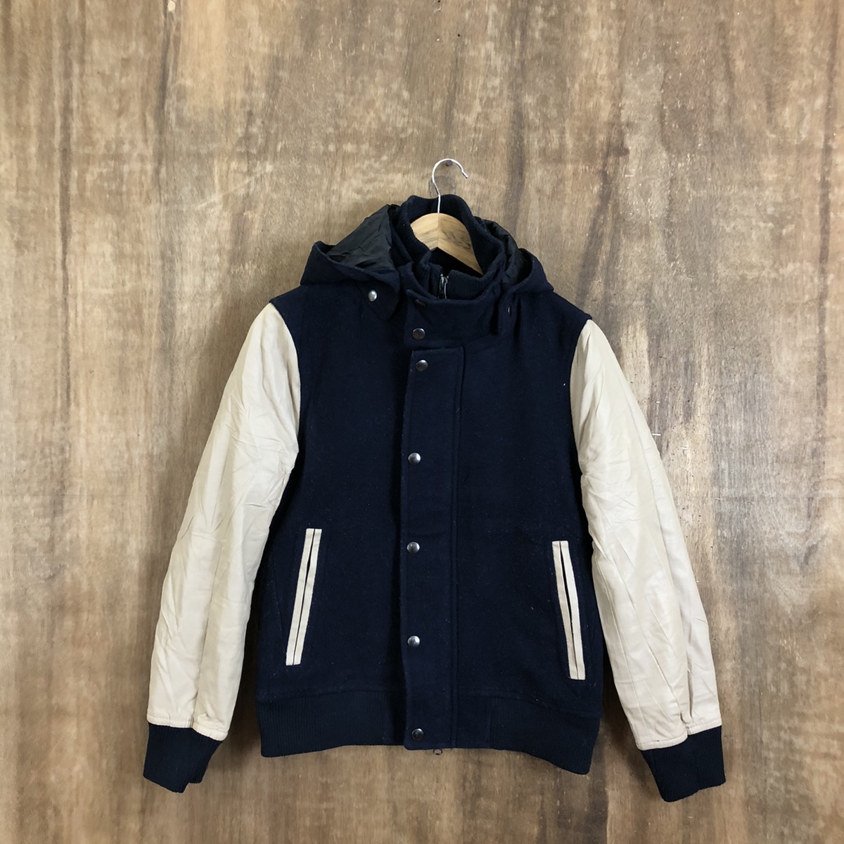 Vintage - A day In The Life Dark Blue Varsity Jacket #1780 - 1