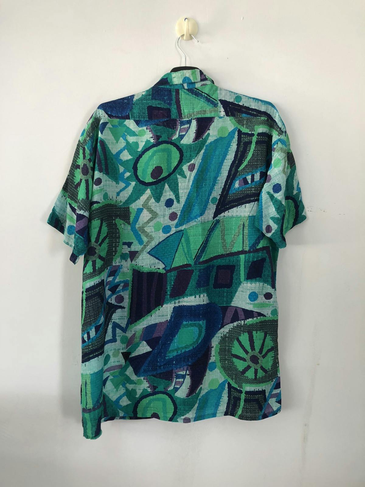 Vtg JUNMEN Rayon Shirt hawaii - 4
