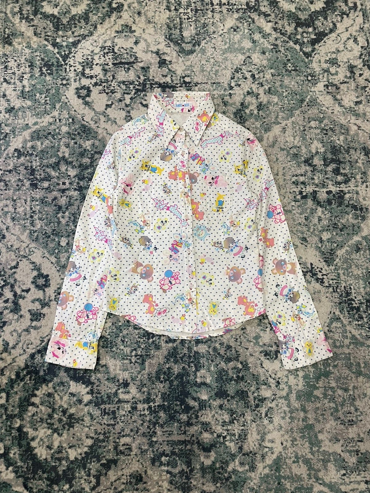 Angel Blue Full Printed Button Up Shirt - 2